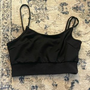 Women’s black cropped tank